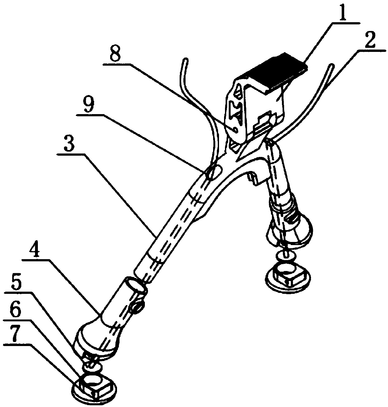 Intelligent bicycle supporting leg with sensor