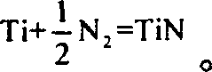 Process for electric spark deposition preparation of titanium nitride-base ceramic coating