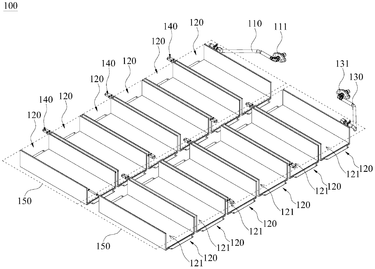 Battery pack cooling structure, battery shell and battery system