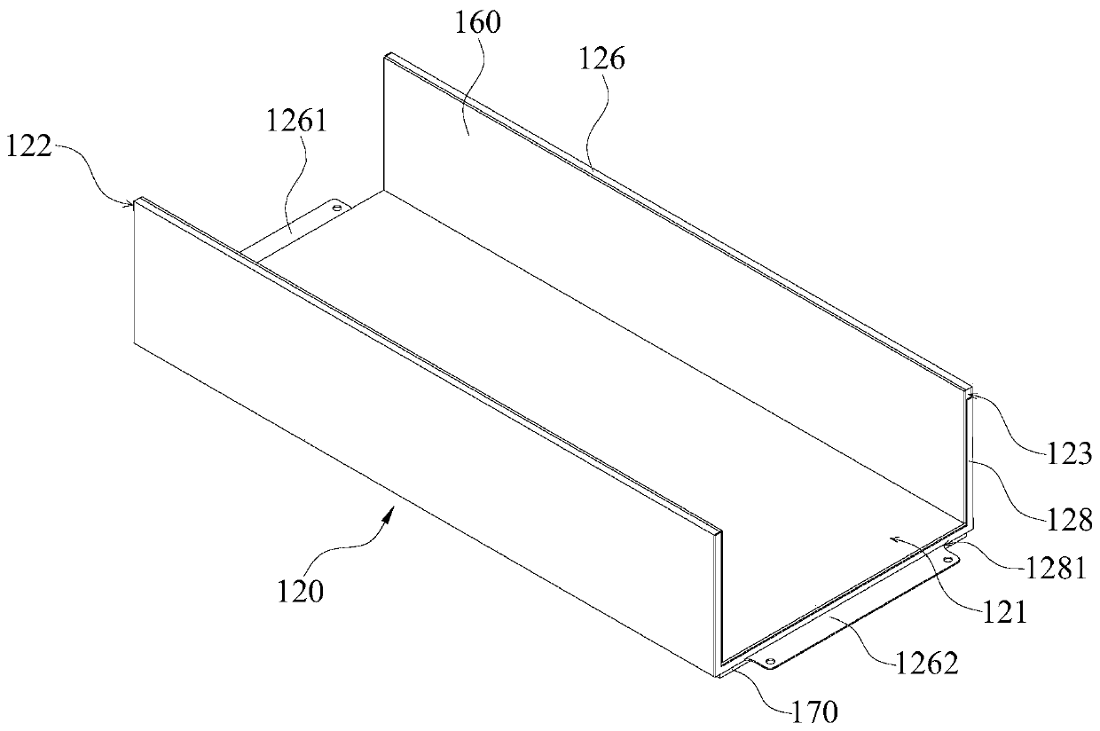 Battery pack cooling structure, battery shell and battery system