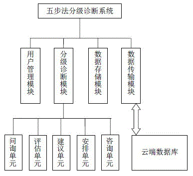 Five-step-method grading diagnosis system and method