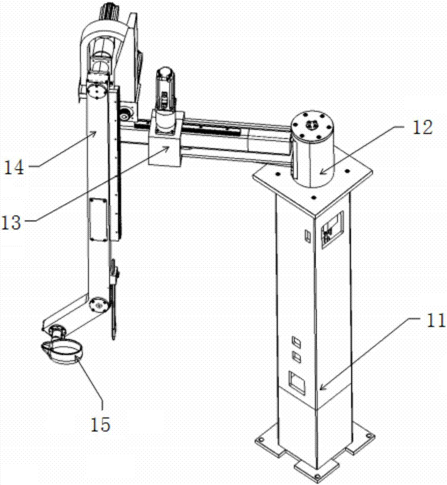 Automatic soup feeding system controlled by casting servo