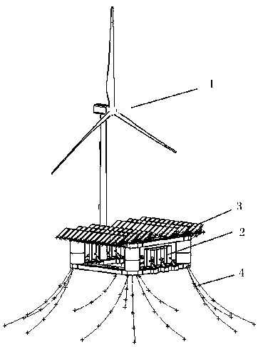 Offshore floating type scenery wave comprehensive power generation device