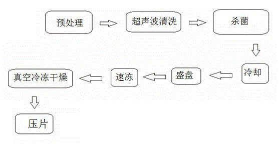 A kind of preparation method of freeze-dried bamboo weevil buccal tablet