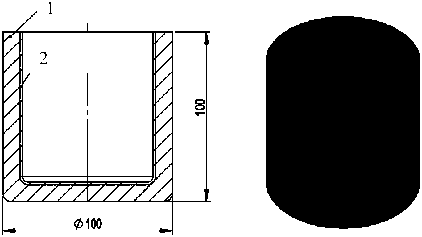 Preparation method of crucible with tungsten coating