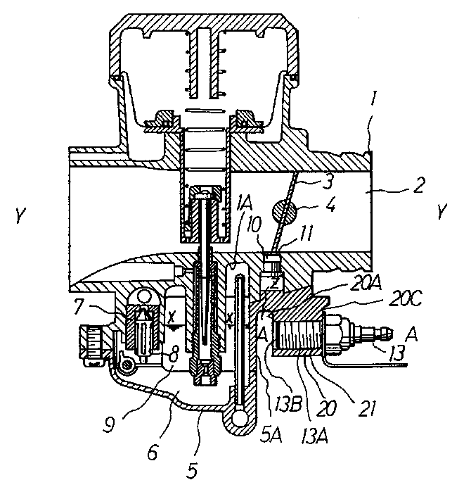 Heater for preventing carburetor from icing up