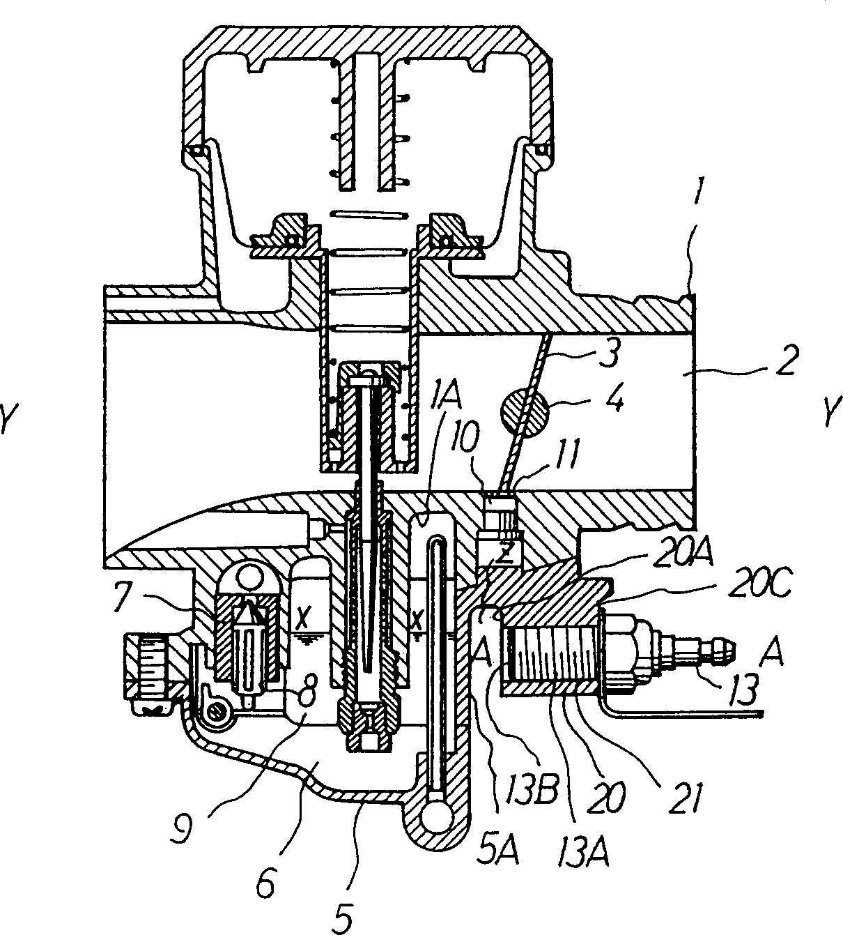 Heater for preventing carburetor from icing up