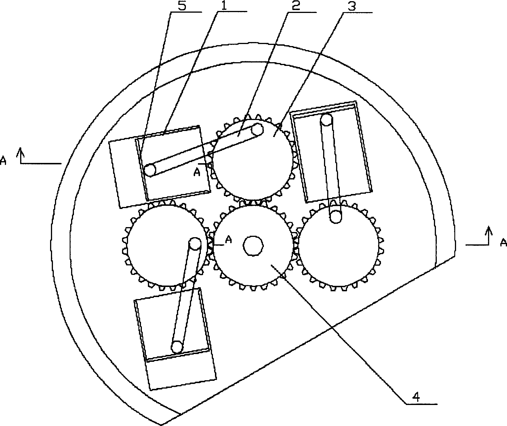 Snail-type vertical centripetal straight-tooth shaft drived non-equal-torque cylinder electric dual-power engine