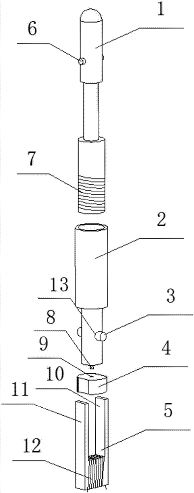 Tactile display device with touch needle self-locking function