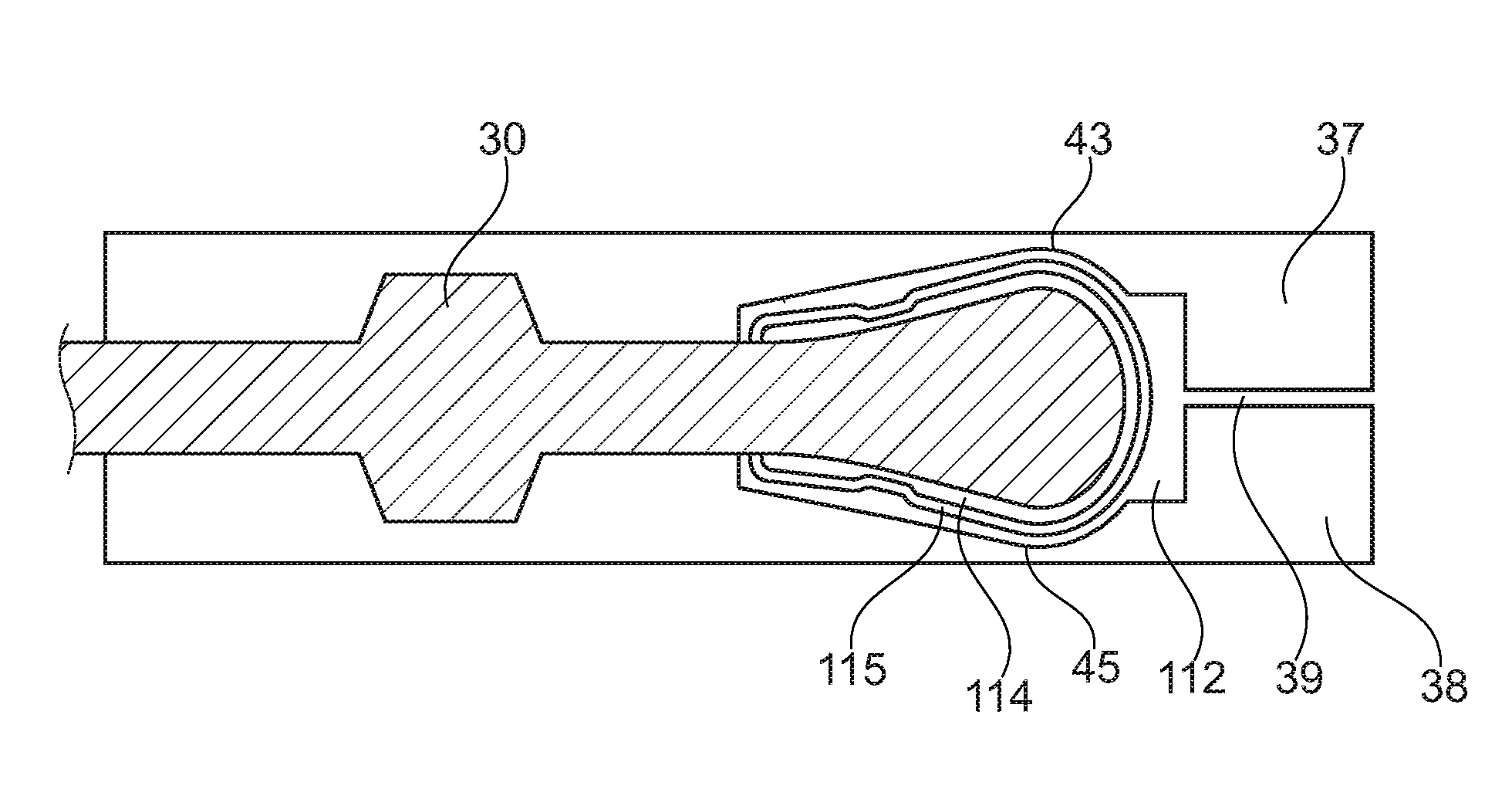 Process for producing a hollow item by injection- moulding and object obtained by using said process