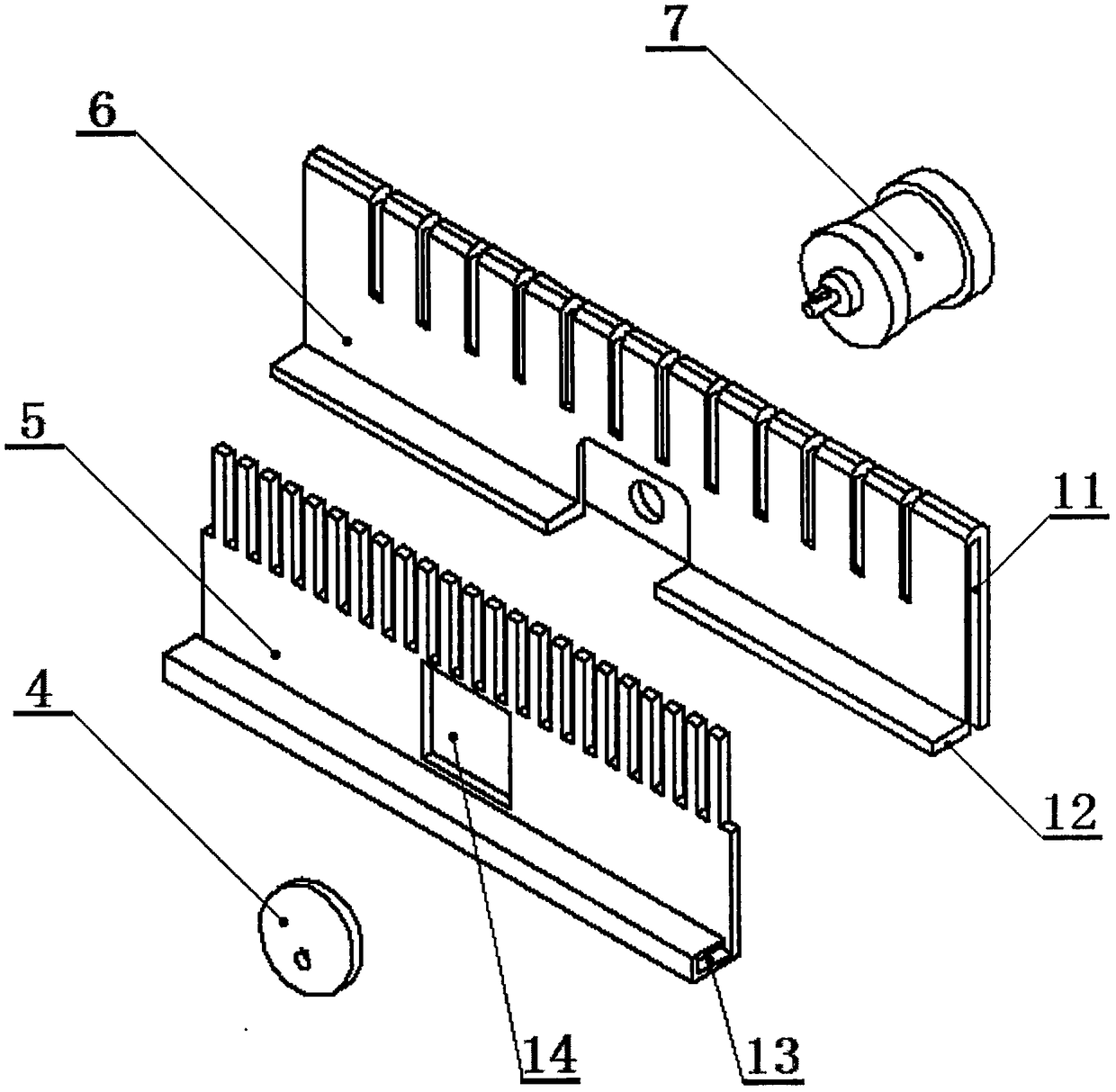 Comb finger-type fruit picking device