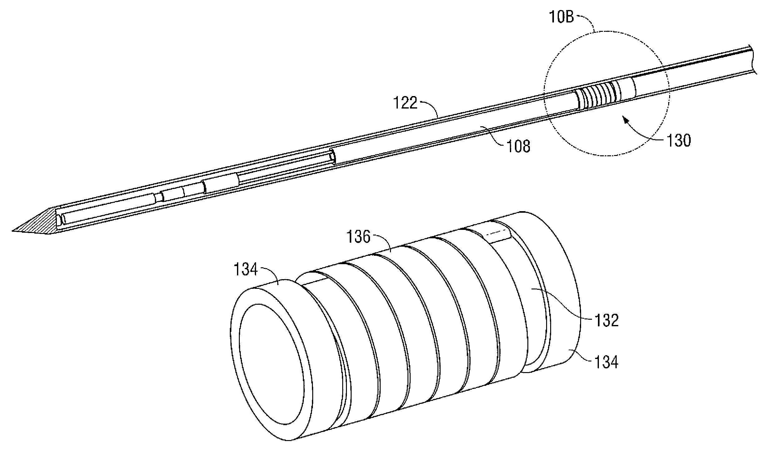 Slidable choke microwave antenna