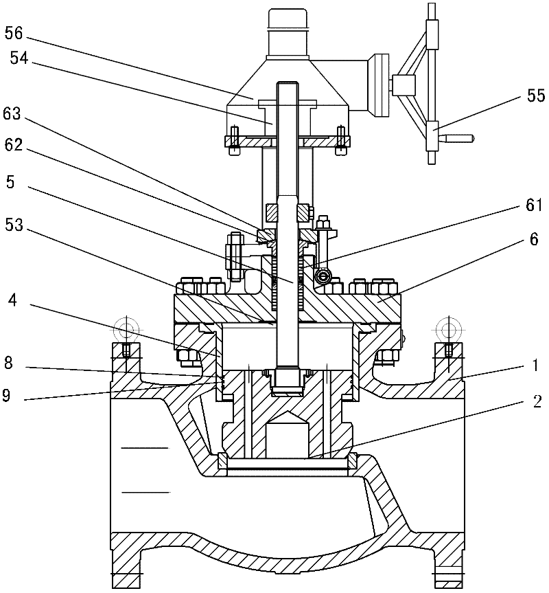 Self-balancing stop valve