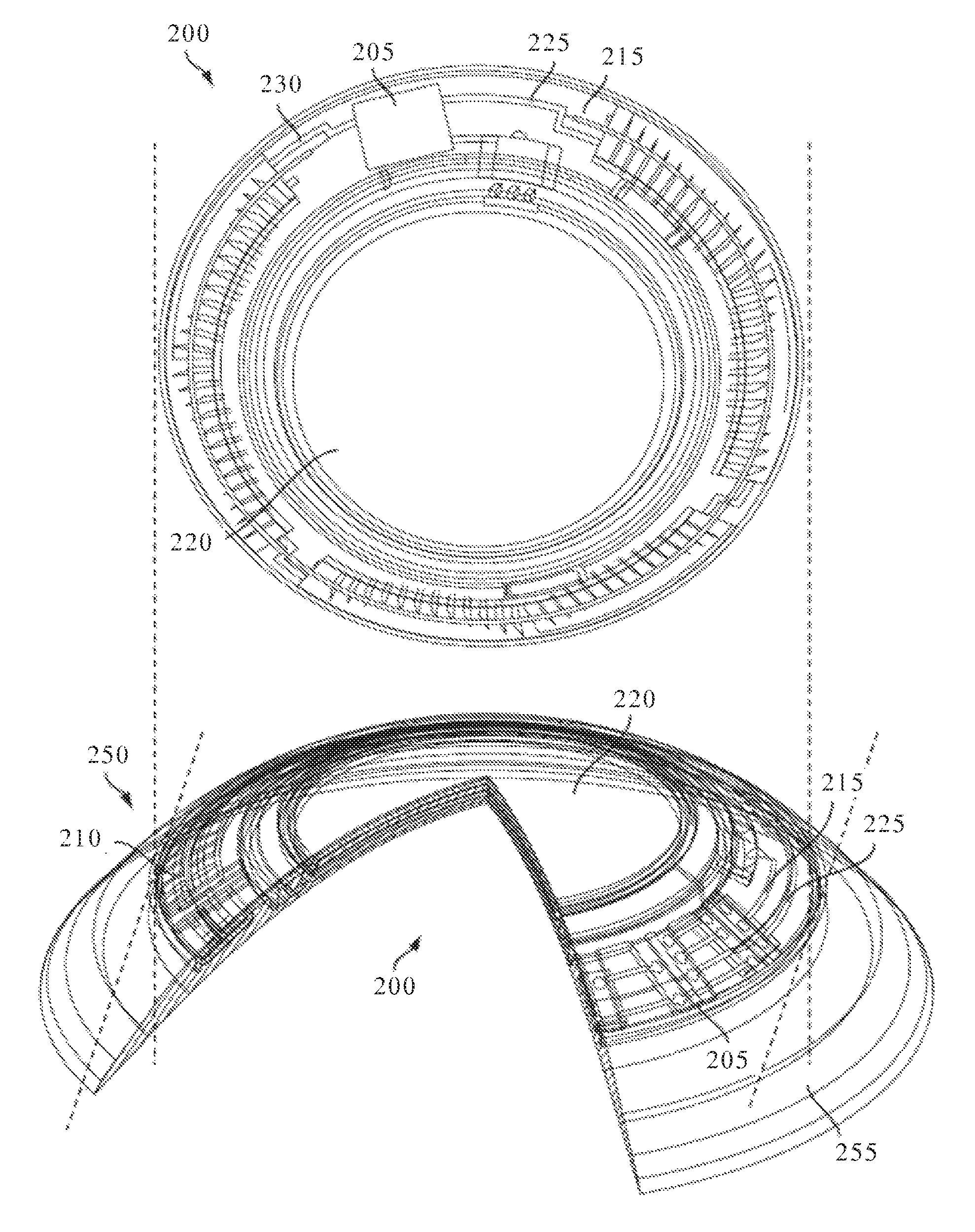 Ophthalmic lens with micro-acoustic elements