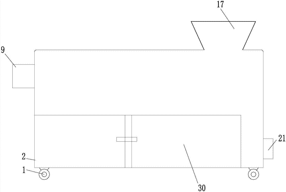 Corn thresher with drying and screening functions