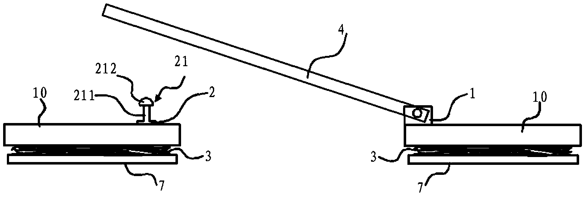 Adjustable device for fixing and easily replacing silica gel bar