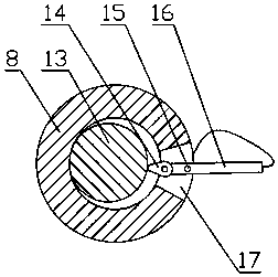 Cover pressing device with quickly replaceable pressing head