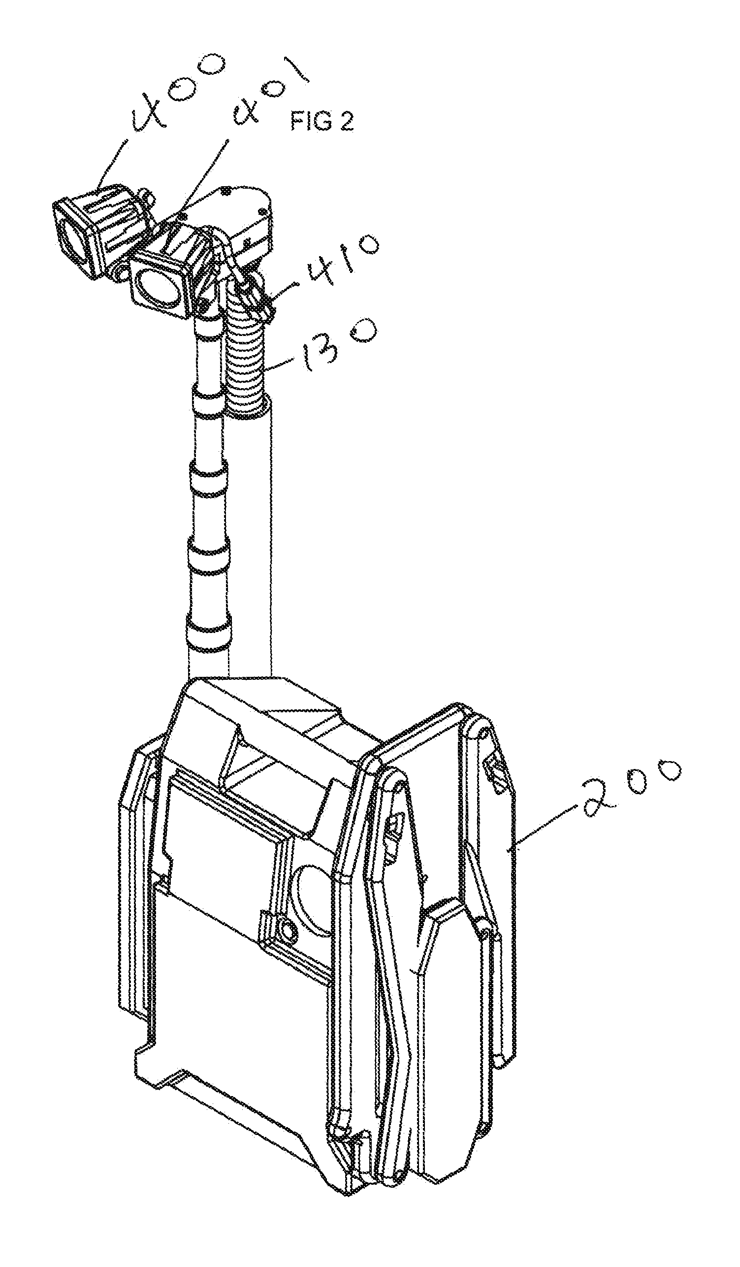 Integrated portable stand, power supply, and control panel