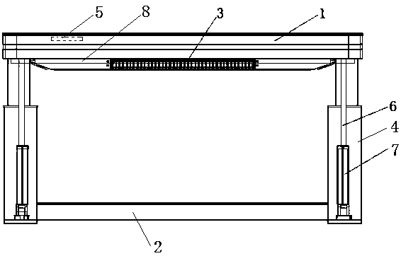 Induction anti-pinch control method of lifting type electric-heating tea table and intelligent anti-pinch electric-heating tea table