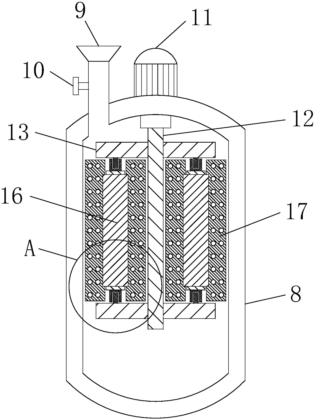 Paint stirring equipment for preventing accumulation and retention