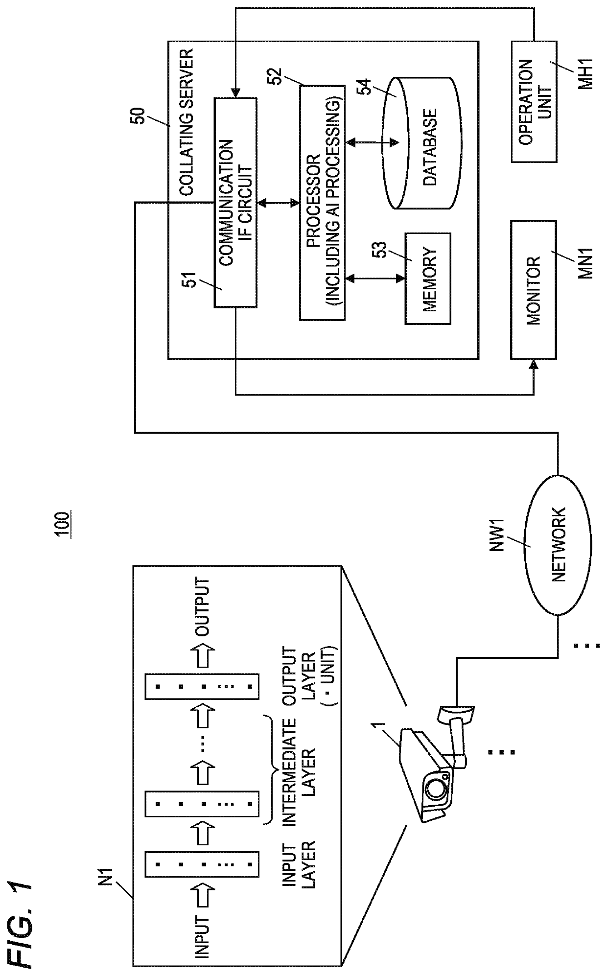 Monitoring camera, camera parameter determining method and storage medium