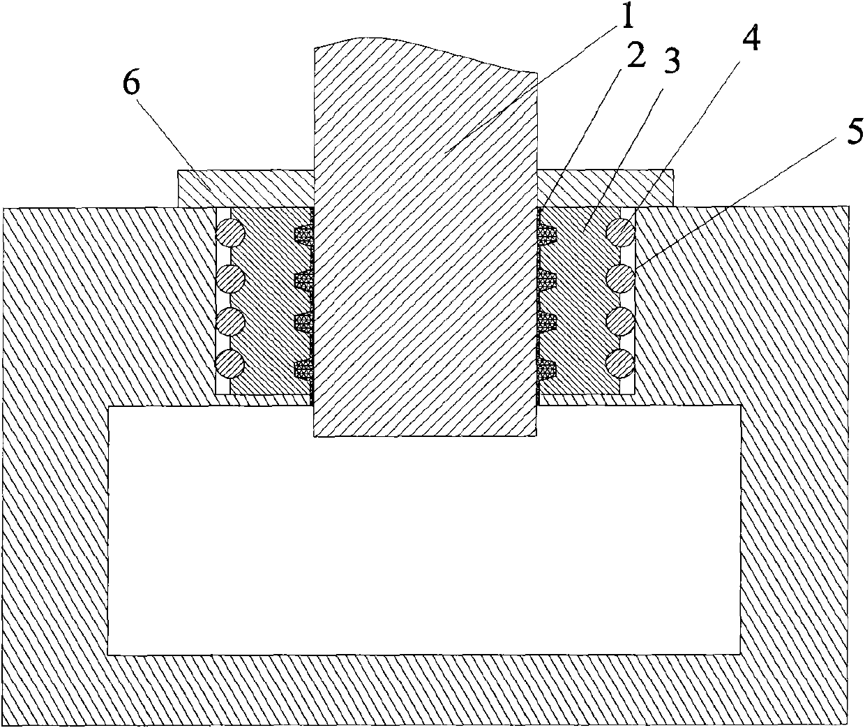 Sealing device of vacuum moving element