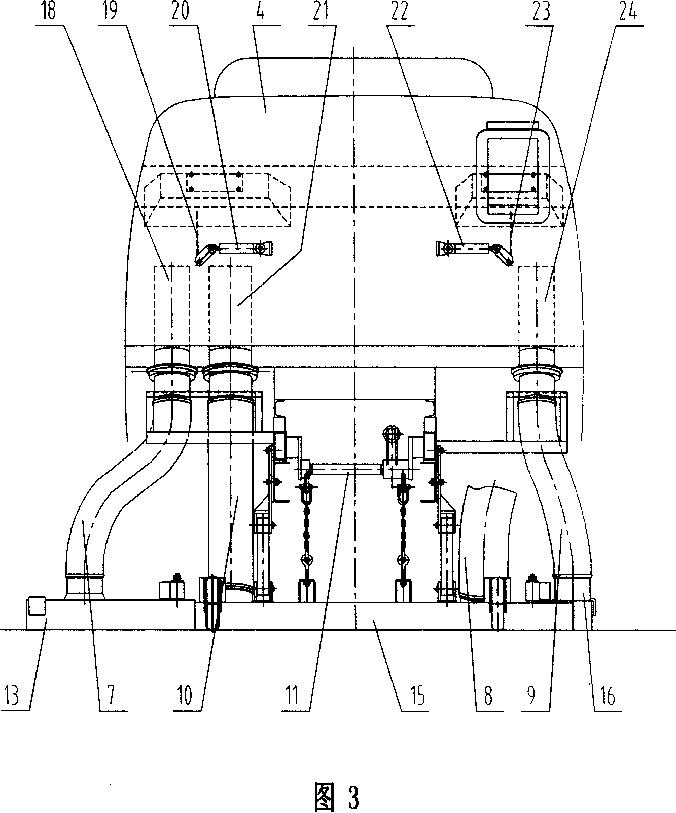 Only absorbing sweeper truck with combined suction nozzle