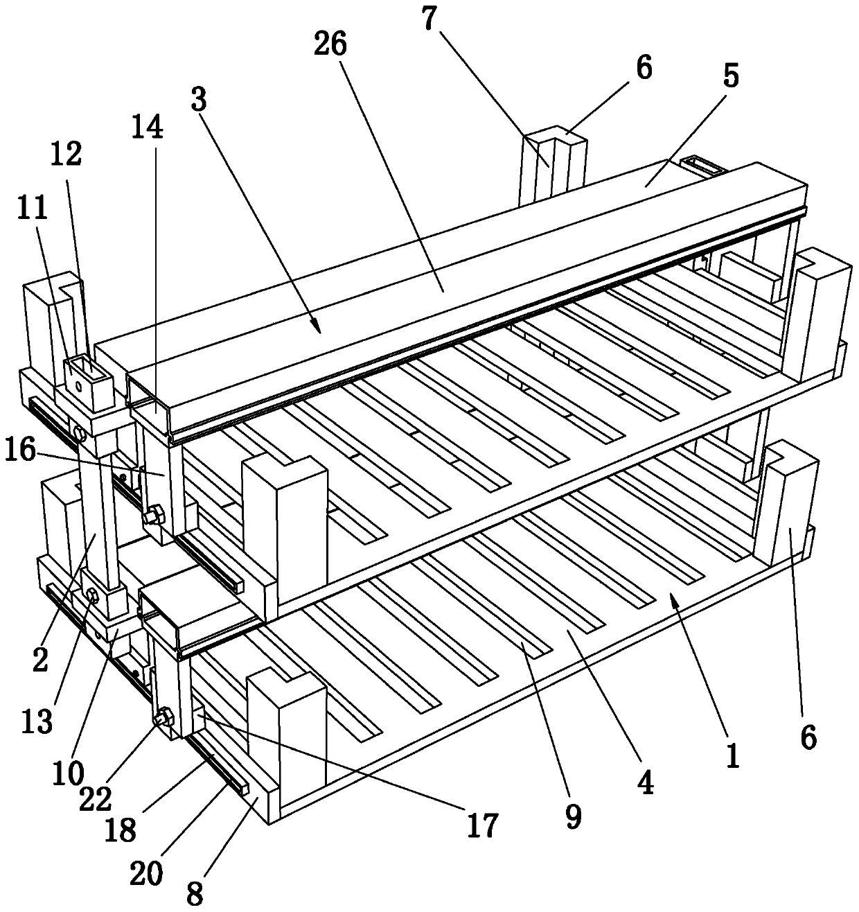 Switch cascade mounting rack for omnibearing organization management system and use method thereof