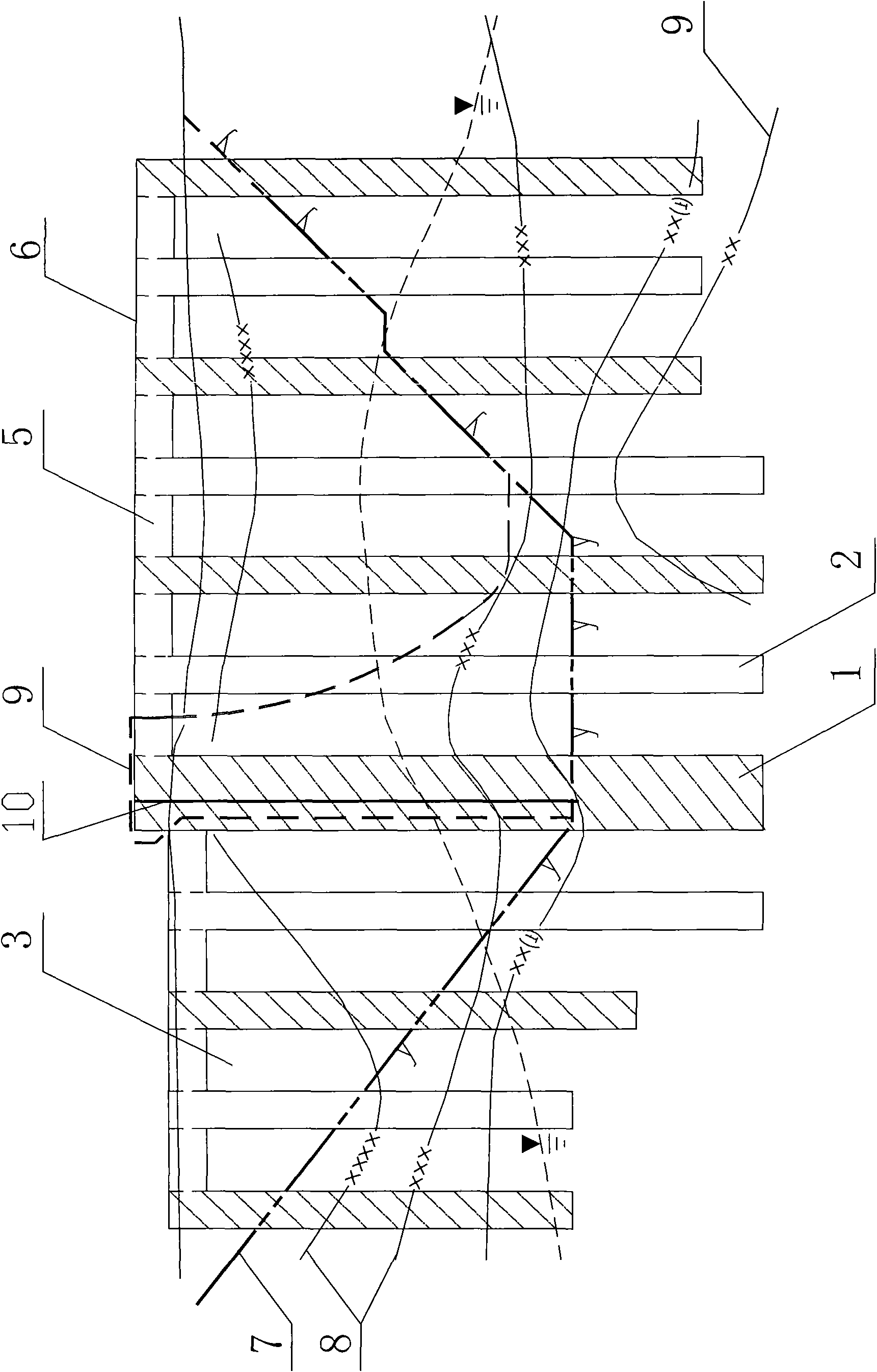 Coupling structure of gravity dam and unfavorable geological bank slope and the construction method thereof