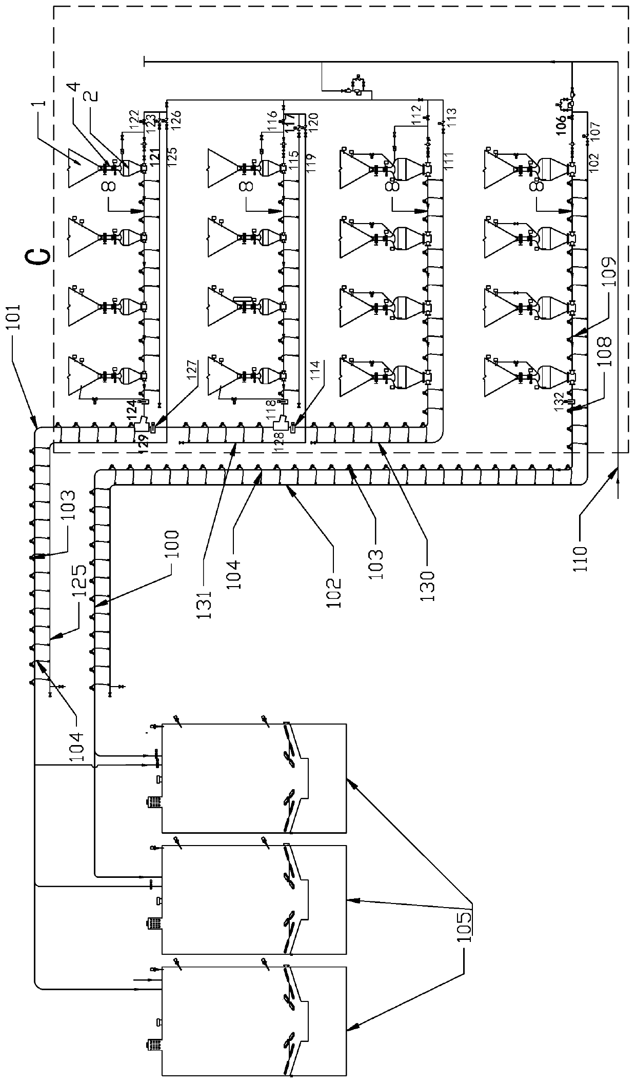 Intelligent pilot-operated automatic embolism, high-efficiency air-saving, anti-blocking and anti-wear control system