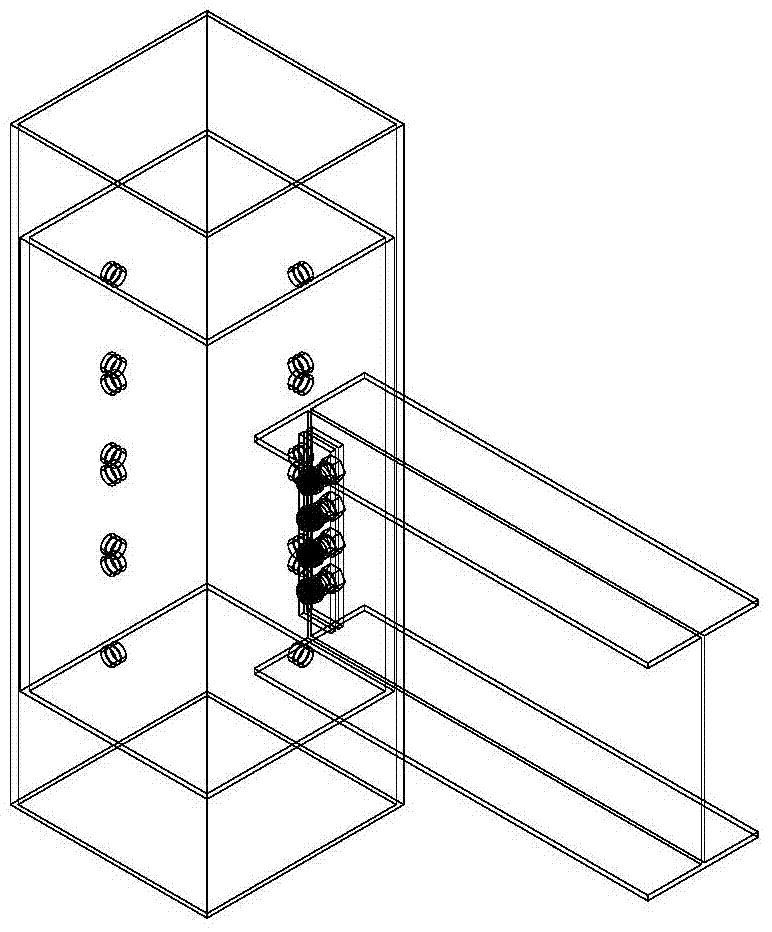 Inner sleeve type concrete-filled steel tube beam column joint and production method thereof