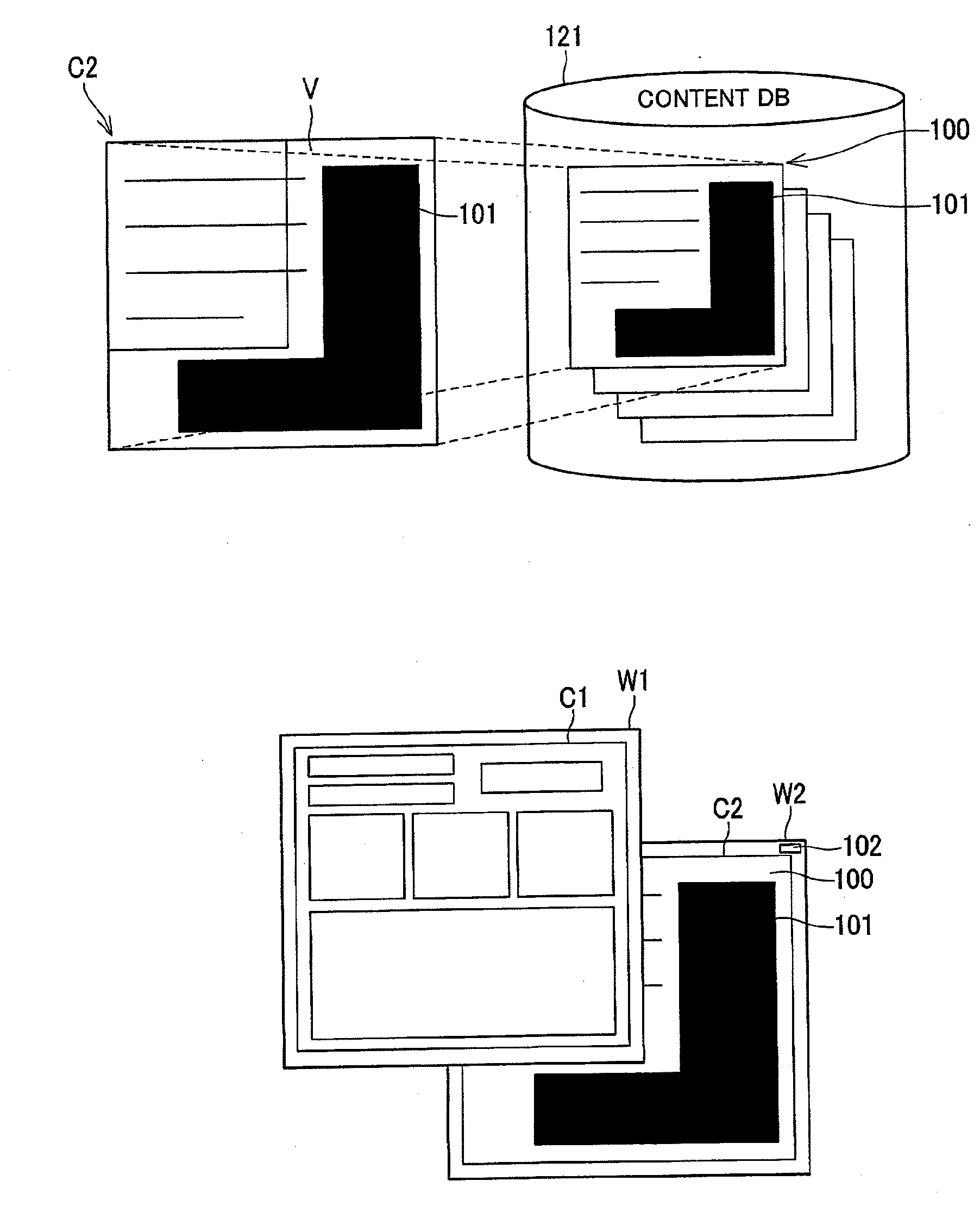 Content display device, content display method, content display program, recording medium, server apparatus, content providing method and content providing program