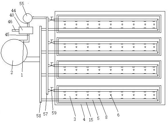 Ecological agriculture planting system with oxygen supplementation type irrigation pipe network