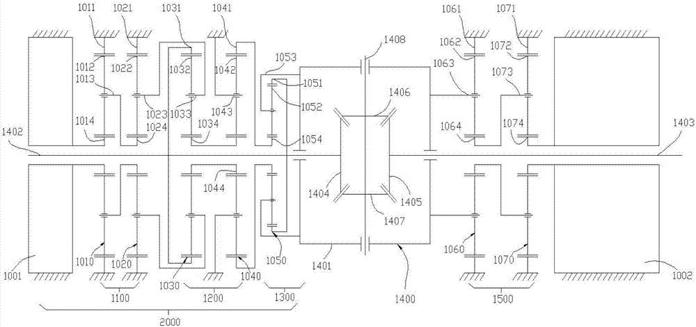 Electric differential mechanism with torque directional distributing function