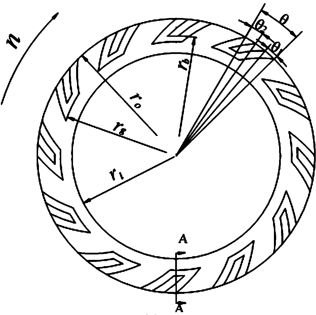 Bird-wing-imitated multichannel groove end face seal structure