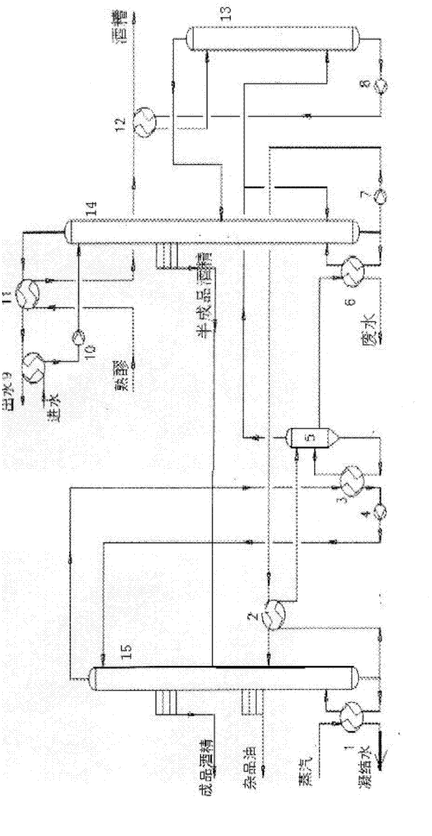 Three-tower energy-saving differential pressure alcohol distillation production system and technological process thereof