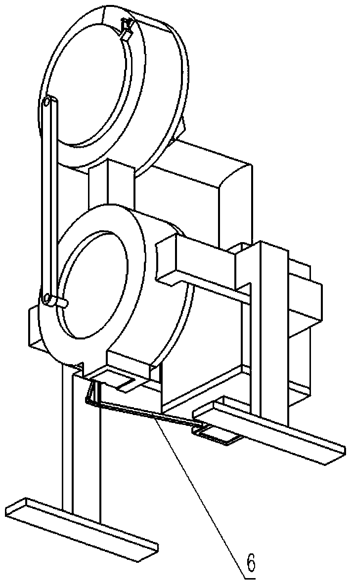 Separation apparatus of waste magnetic construction material