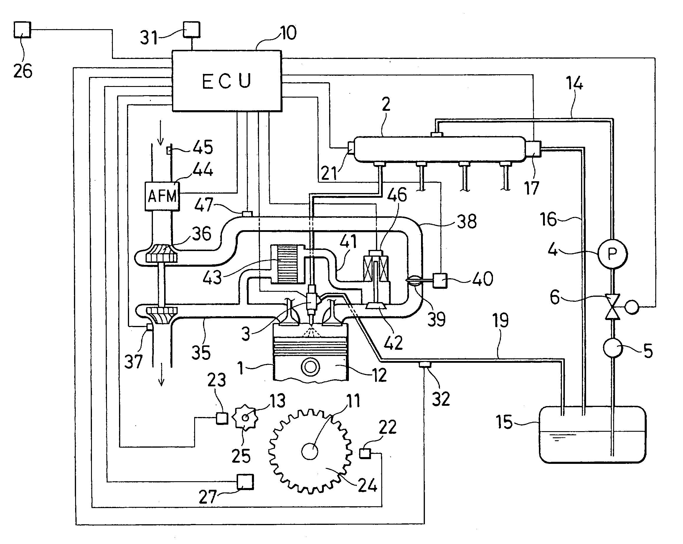 Injection ratio control system for internal combustion engine