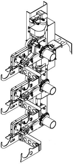 Loading and unloading manipulator of automatic doffing robot of elasticizer