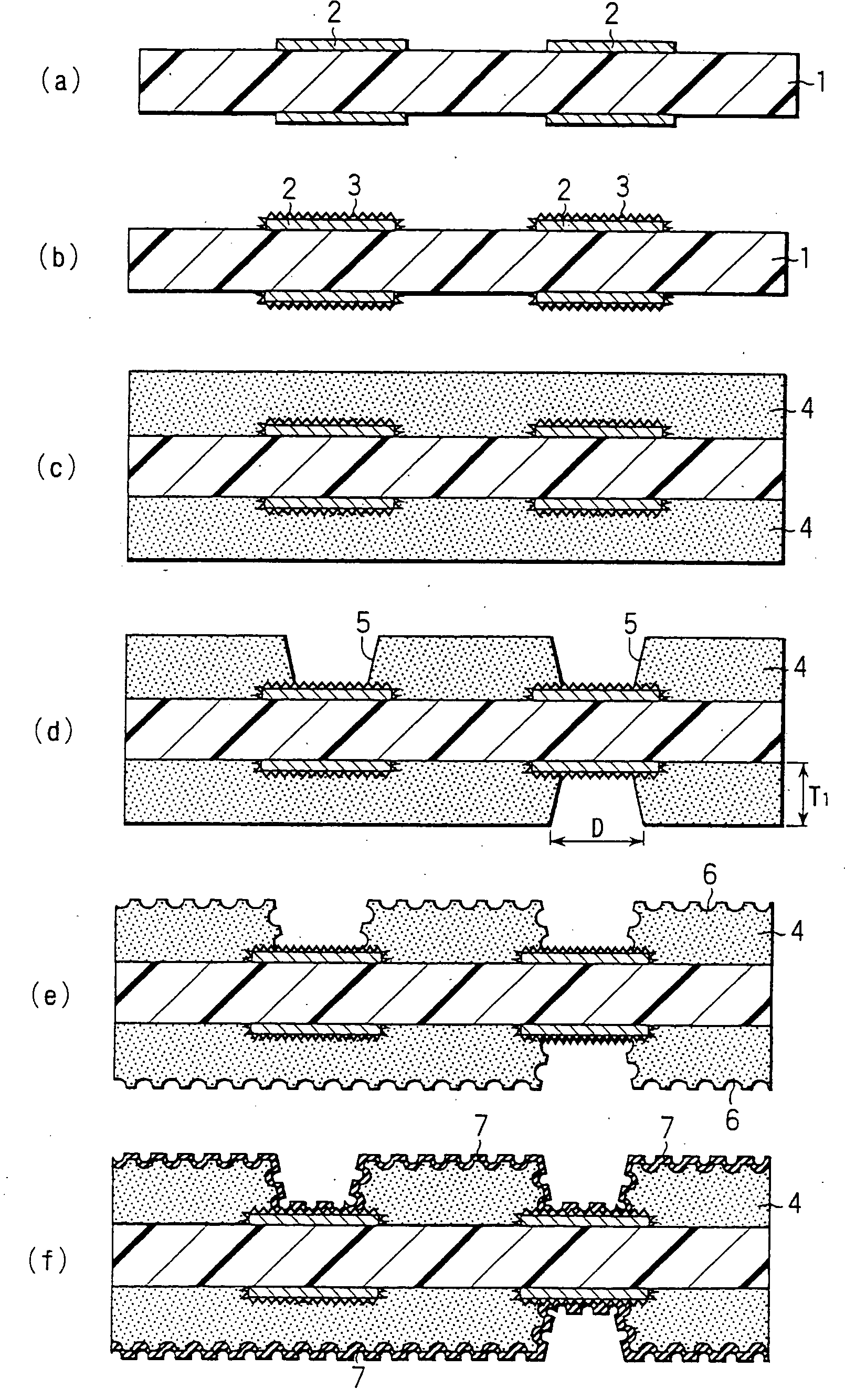 Multilayer printed wiring board with filled viahole structure