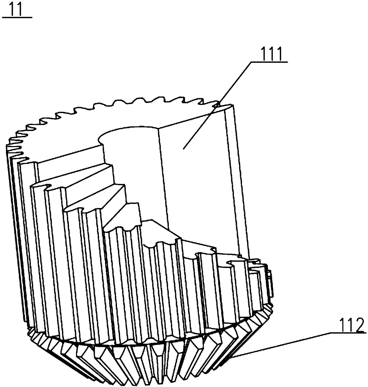 Disc-shaped unscrewing mechanism and partial discharge detection device