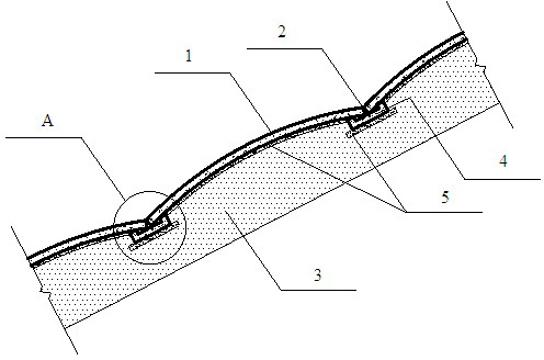 Arched combined faceplate for earth-rock dam and construction method thereof