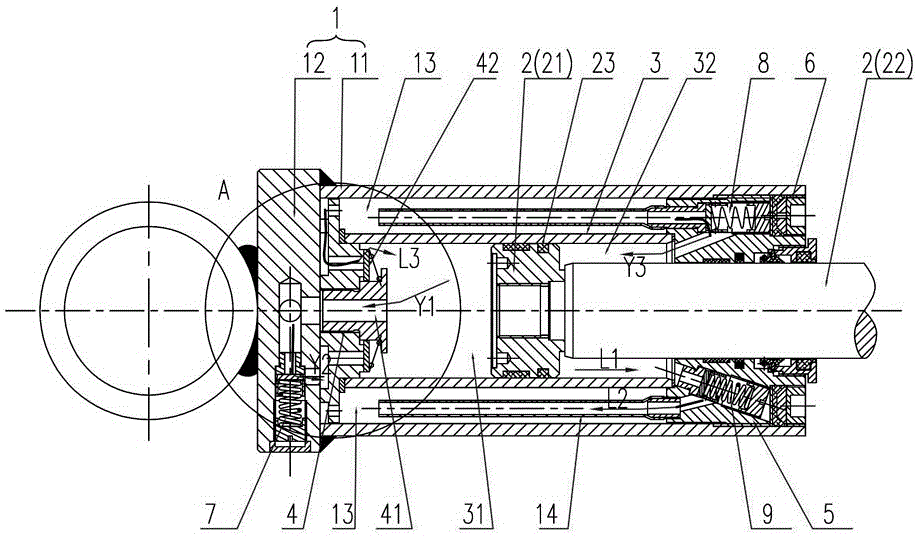 A hydraulic shock absorber