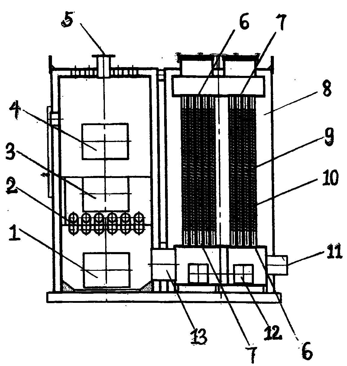 Biomass low-carbon energy-saving boiler with spiral grain fire tube