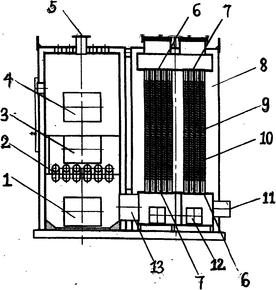 Biomass low-carbon energy-saving boiler with spiral grain fire tube