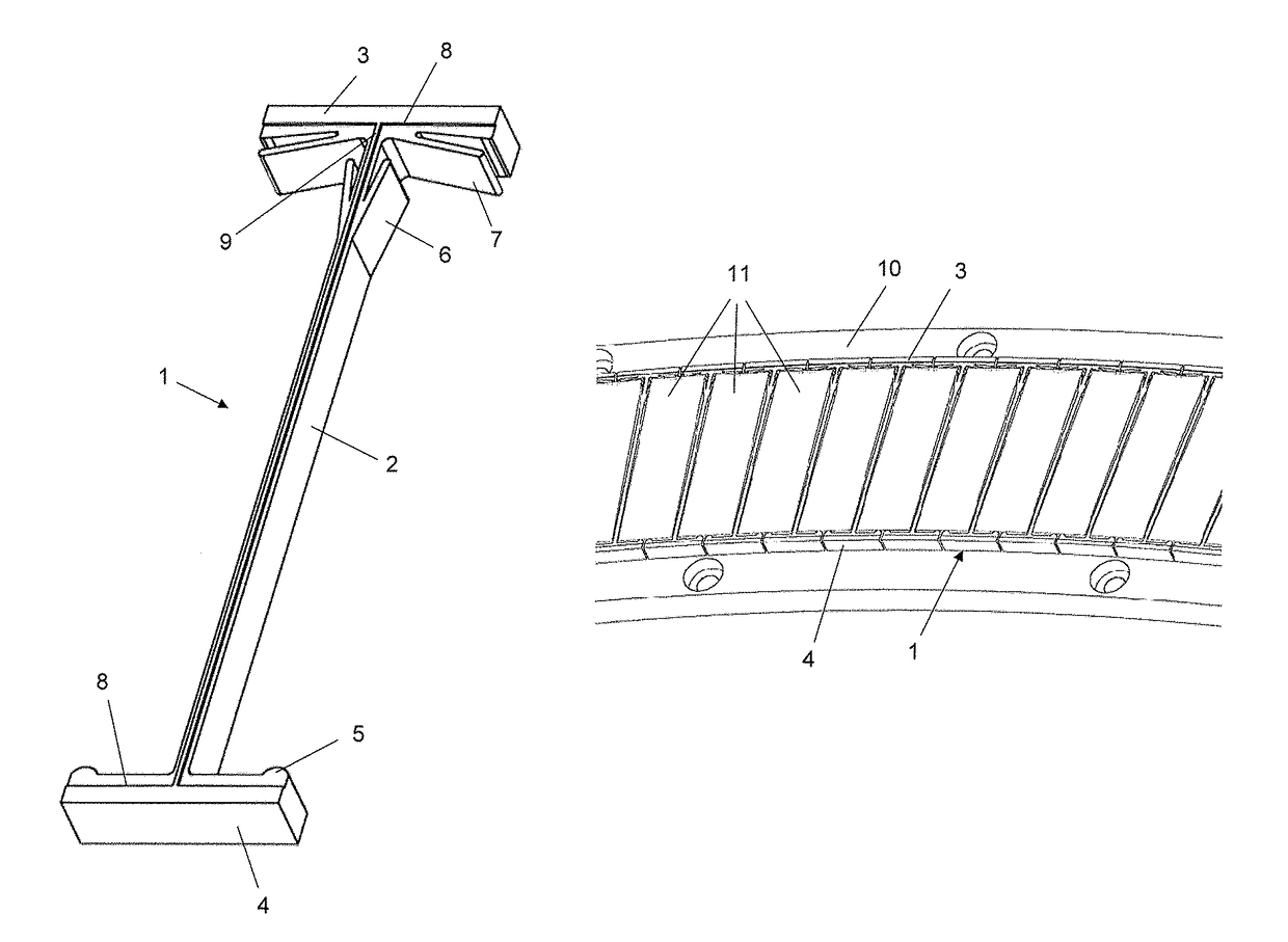 Secondary part of a synchronous motor having a protective device for magnets