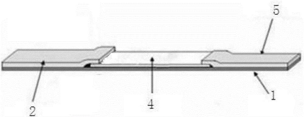 Lateral chromatographic test paper for chemical detection and detection method of lateral chromatographic test paper