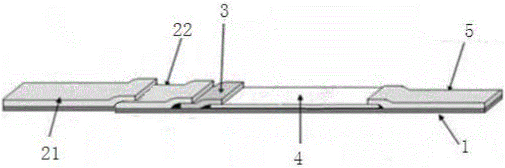 Lateral chromatographic test paper for chemical detection and detection method of lateral chromatographic test paper