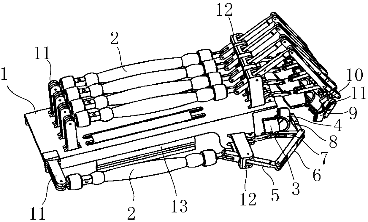 Rehabilitation glove for external skeleton