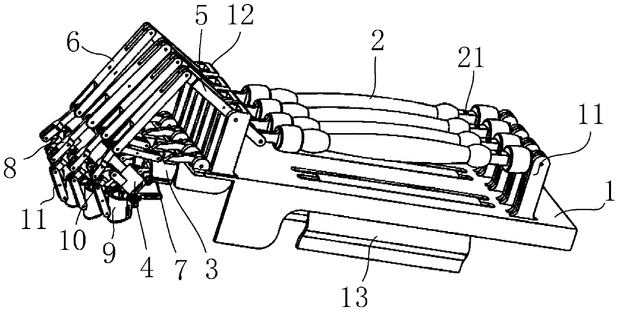 Rehabilitation glove for external skeleton